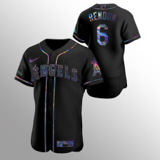 Anthony Rendon Los Angeles Angels Black Authentic Iridescent Holographic Jersey
