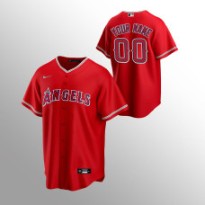Men's Los Angeles Angels Custom #00 Red Replica Alternate Jersey