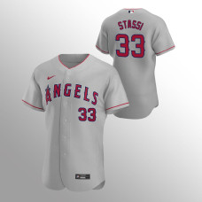 Los Angeles Angels Max Stassi Gray Authentic Road Jersey