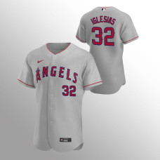 Los Angeles Angels Raisel Iglesias Gray Authentic Road Jersey