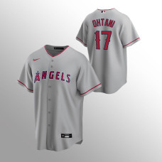 Men's Los Angeles Angels Shohei Ohtani #17 Gray Replica Road Jersey