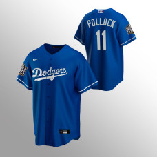 Men's Los Angeles Dodgers A.J. Pollock 2020 World Series Royal Replica Alternate Jersey