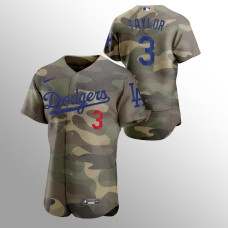 Men's Los Angeles Dodgers Chris Taylor 2021 Armed Forces Day Camo Authentic Jersey