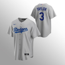 Men's Los Angeles Dodgers Chris Taylor #3 Gray Replica Alternate Jersey