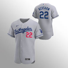 Men's Los Angeles Dodgers Clayton Kershaw Authentic Gray 2020 Road Jersey