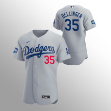 Men's Los Angeles Dodgers Cody Bellinger 2020 World Series Champions Gray Authentic Alternate Jersey
