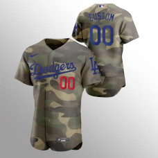 Men's Los Angeles Dodgers Custom 2021 Armed Forces Day Camo Authentic Jersey