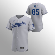 Men's Los Angeles Dodgers Dustin May Authentic Gray 2020 Road Jersey