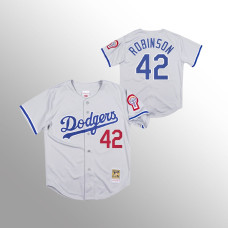 Los Angeles Dodgers Jackie Robinson Gray 1981 Authentic Jersey