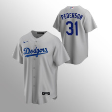 Men's Los Angeles Dodgers Joc Pederson #31 Gray Replica Alternate Jersey