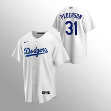 Men's Los Angeles Dodgers Joc Pederson #31 White Replica Home Jersey