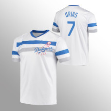 Los Angeles Dodgers Julio Urias White Cooperstown Collection V-Neck Jersey