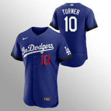 Justin Turner Los Angeles Dodgers Royal 2021 City Connect Authentic Jersey