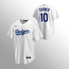 Men's Los Angeles Dodgers Justin Turner #10 White Replica Home Jersey