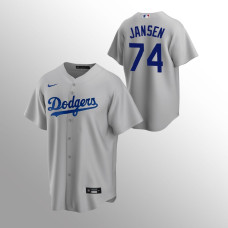 Men's Los Angeles Dodgers Kenley Jansen #74 Gray Replica Alternate Jersey