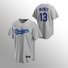 Men's Los Angeles Dodgers Max Muncy #13 Gray Replica Alternate Jersey