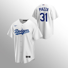 Men's Los Angeles Dodgers Mike Piazza #31 White Replica Home Jersey