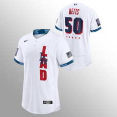 Mookie Betts Los Angeles Dodgers White 2021 MLB All-Star Game Authentic Jersey