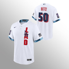Mookie Betts Los Angeles Dodgers White 2021 MLB All-Star Game Replica Jersey