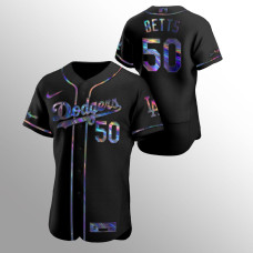 Mookie Betts Los Angeles Dodgers Black Authentic Iridescent Holographic Jersey