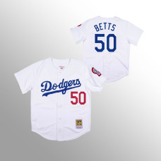 Los Angeles Dodgers Mookie Betts White 1981 Authentic Jersey