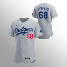 Men's Los Angeles Dodgers Ross Stripling Authentic Gray 2020 Alternate Jersey