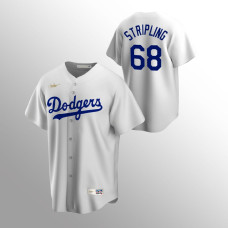 Men's Los Angeles Dodgers #68 Ross Stripling White Home Cooperstown Collection Jersey
