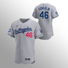 Men's Los Angeles Dodgers Tony Gonsolin 2020 World Series Champions Gray Authentic Road Jersey