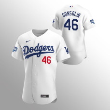 Men's Los Angeles Dodgers Tony Gonsolin 2020 World Series Champions White Authentic Home Jersey