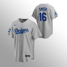 Men's Los Angeles Dodgers Will Smith 2020 World Series Champions Gray Replica Alternate Jersey