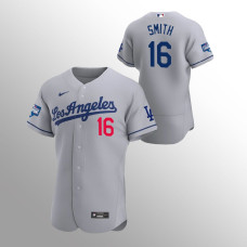 Men's Los Angeles Dodgers Will Smith 2020 World Series Champions Gray Authentic Road Jersey