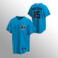 Men's Miami Marlins Brian Anderson #15 Blue Replica Alternate Jersey