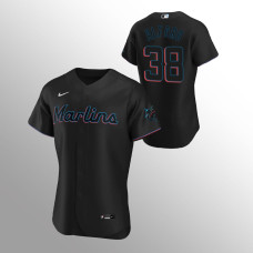 Men's Miami Marlins Jorge Alfaro Authentic Black 2020 Alternate Jersey