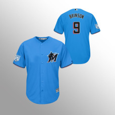 Men's Miami Marlins #9 Blue Lewis Brinson 2019 Spring Training Cool Base Majestic Jersey