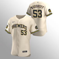 Brandon Woodruff Milwaukee Brewers Cream Authentic Alternate 50th Anniversary Jersey