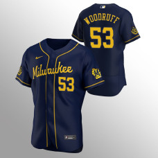 Brandon Woodruff Milwaukee Brewers Navy Authentic Alternate 50th Anniversary Jersey