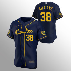 Devin Williams Milwaukee Brewers Navy Authentic Alternate 50th Anniversary Jersey
