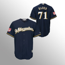 Men's Milwaukee Brewers #71 Navy Josh Hader 2019 Spring Training Cool Base Majestic Jersey