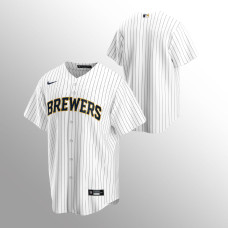 Men's Milwaukee Brewers Replica White Alternate Jersey