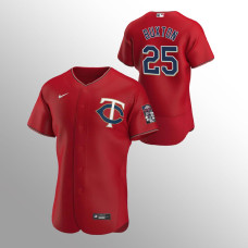 Men's Minnesota Twins Byron Buxton Authentic Red 2020 Alternate Jersey