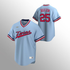 Men's Minnesota Twins #25 Byron Buxton Light Blue Road Cooperstown Collection Jersey