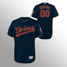 Men's Minnesota Twins Navy Authentic Collection Alternate #00 Custom Flex Base Jersey