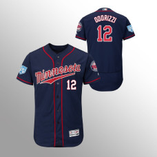 Men's Minnesota Twins #12 Navy Jake Odorizzi 2019 Spring Training Flex Base Majestic Jersey