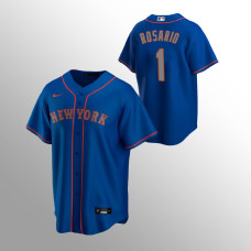 Men's New York Mets Amed Rosario #1 Royal Replica Alternate Road Jersey