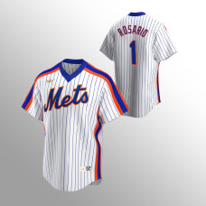 Men's New York Mets #1 Amed Rosario White Home Cooperstown Collection Jersey