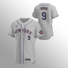 Men's New York Mets Brandon Nimmo Authentic Gray 2020 Road Jersey