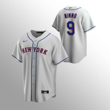 Men's New York Mets Brandon Nimmo #9 Gray Replica Road Jersey