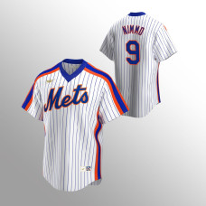 Men's New York Mets #9 Brandon Nimmo White Home Cooperstown Collection Jersey