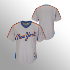 Men's New York Mets Cooperstown Collection Gray Big & Tall Replica Cool Base Jersey