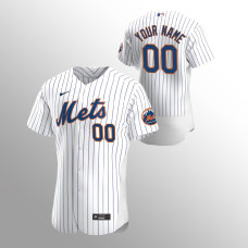 Men's New York Mets Custom Authentic White 2020 Home Jersey